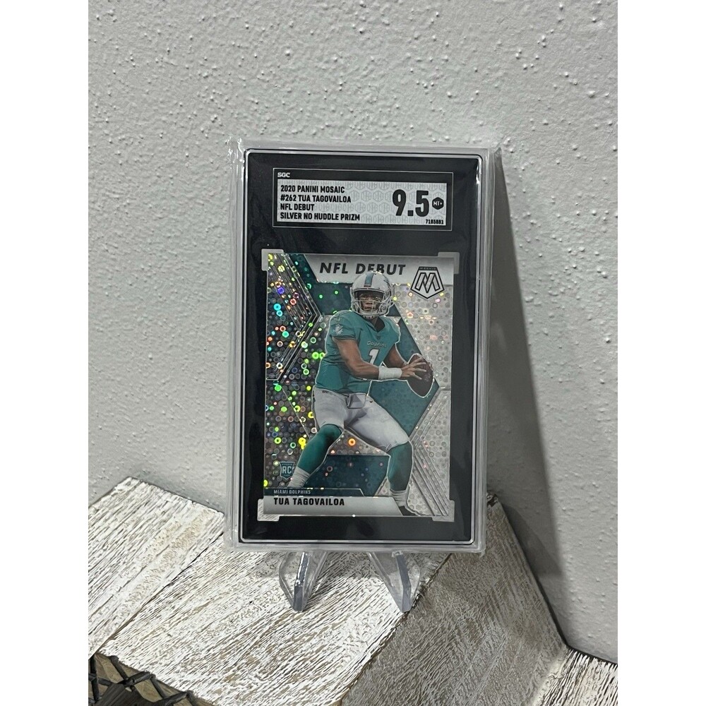 2020 Panini Mosaic - NFL Debut Tua Tagovailoa #262 No Huddle Silver Prizm (RC)